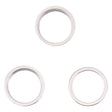 For iPhone 14 Pro Max 3PCS Rear Camera Glass Lens Metal Outside Protector Hoop Ring(Silver) -  by PMC TechLife | Online Shopping South Africa | PMC TechLife