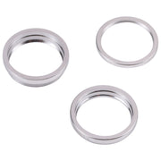 For iPhone 14 Pro Max 3PCS Rear Camera Glass Lens Metal Outside Protector Hoop Ring(Silver)