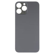 Easy Replacement Big Camera Hole Glass Back Battery Cover for iPhone 14 Pro Max(Black)