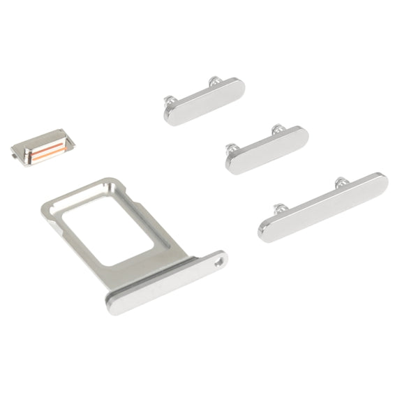 SIM Card Tray + Side Keys for iPhone 14 Pro Max(Silver)
