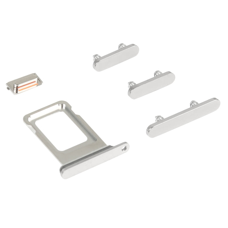 SIM Card Tray + Side Keys for iPhone 14 Pro Max(Silver)