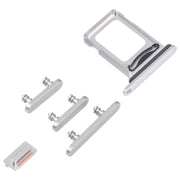 SIM Card Tray + SIM Card Tray + Side Keys for iPhone 14 Pro Max (Silver)
