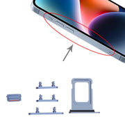 SIM Card Tray + SIM Card Tray + Side Keys for iPhone 14 Plus (Blue)