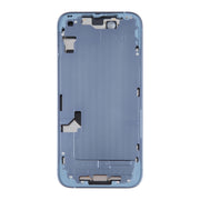 For iPhone 14 Battery Back Cover with Middle Frame / Side Keys(Blue)