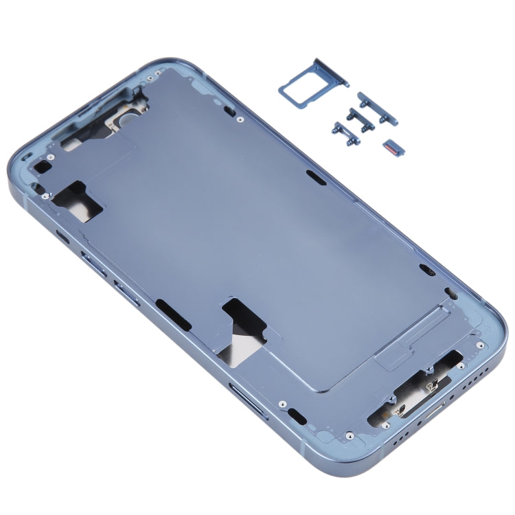For iPhone 14 Battery Back Cover with Middle Frame / Side Keys(Blue) -  by PMC TechLife | Online Shopping South Africa | PMC TechLife