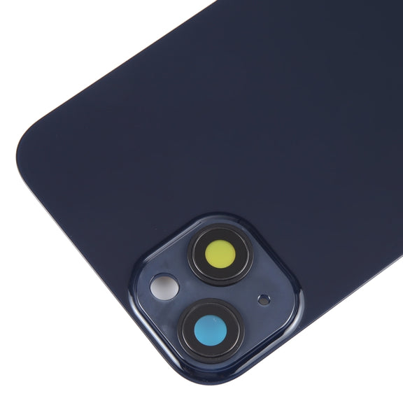 Glass Battery Back Cover with Holder for iPhone 14 Plus(Black)
