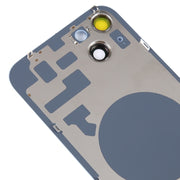 Glass Battery Back Cover with Holder for iPhone 14 Plus(Blue)