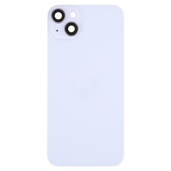 Glass Battery Back Cover with Holder for iPhone 14 Plus(Purple)