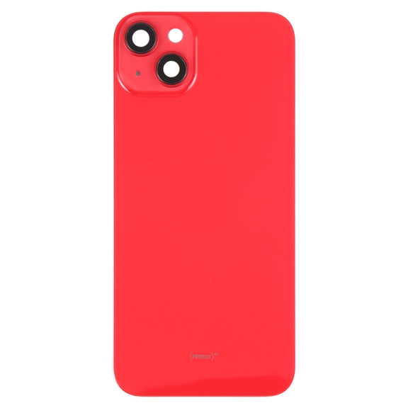 Glass Battery Back Cover with Holder for iPhone 14 Plus(Red)