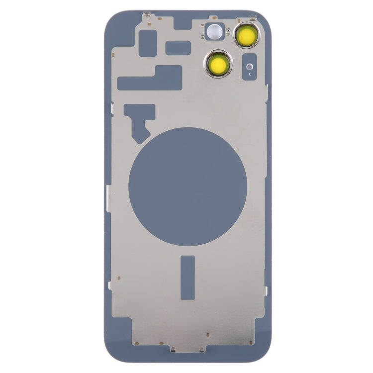 Glass Battery Back Cover with Holder for iPhone 14 Plus(White)