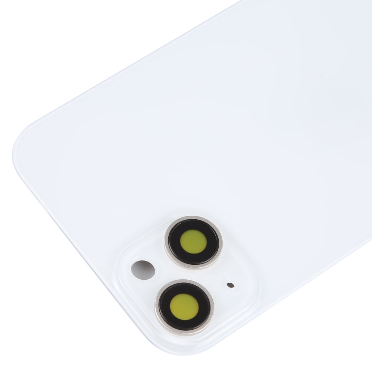 Glass Battery Back Cover with Holder for iPhone 14 Plus(White)