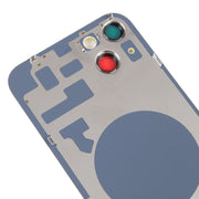 Glass Battery Back Cover with Holder for iPhone 14 Plus(Yellow)