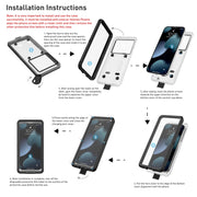 10m Depth Diving Water-resistant Protective Phone Case for 5.9-6.9 inch Phone(White)