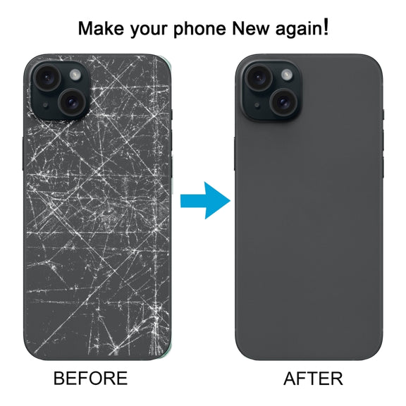 For iPhone 15 Glass Battery Back Cover(Black)