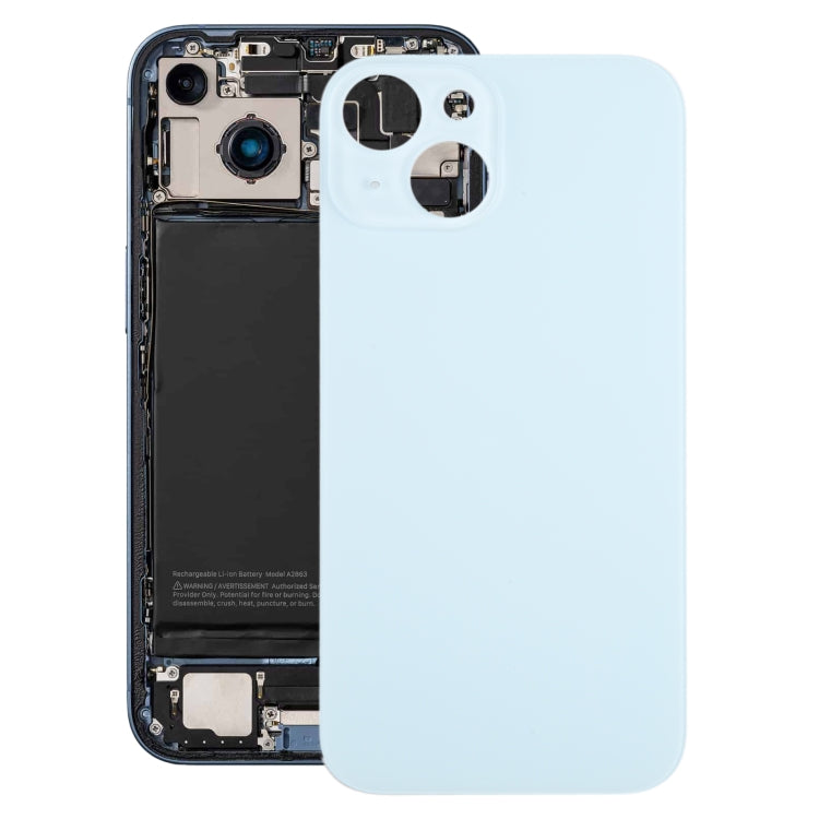 For iPhone 15 Glass Battery Back Cover(Blue) -  by PMC TechLife | Online Shopping South Africa | PMC TechLife