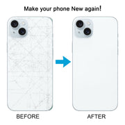 For iPhone 15 Glass Battery Back Cover(Blue)
