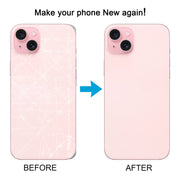 For iPhone 15 Plus Glass Battery Back Cover(Pink)