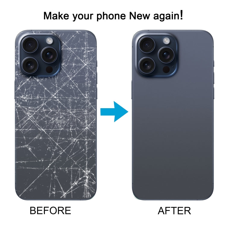 For iPhone 15 Pro Glass Battery Back Cover(Blue) -  by PMC TechLife | Online Shopping South Africa | PMC TechLife