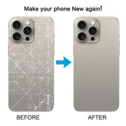 For iPhone 15 Pro Glass Battery Back Cover(Titanium)