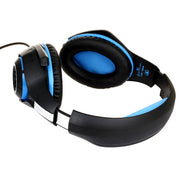 Beexcellent GM-1 Stereo Bass Gaming Wired Headphone with Microphone & LED Light, For PS4, Smartphone, Tablet, PC, Notebook(Blue)