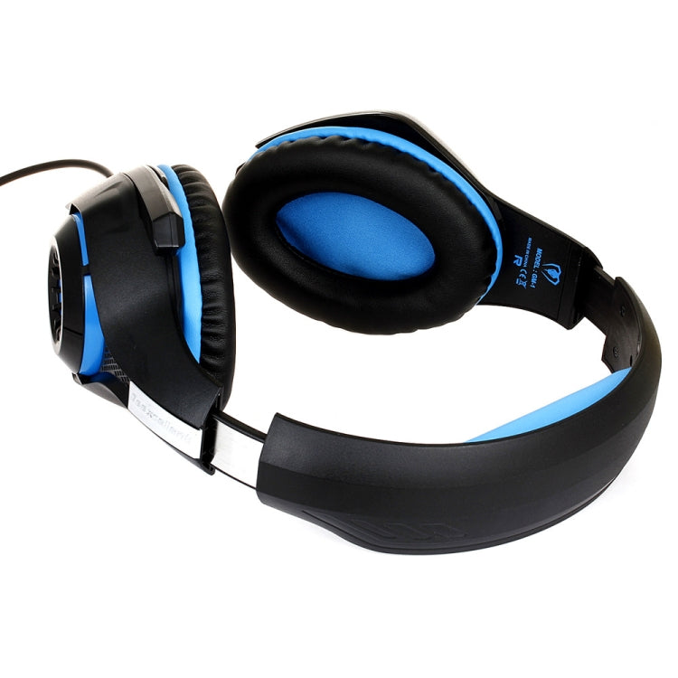 Beexcellent GM-1 Stereo Bass Gaming Wired Headphone with Microphone & LED Light, For PS4, Smartphone, Tablet, PC, Notebook(Blue)