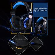 KOTION EACH G2000 Stereo Bass Gaming Headphone with Microphone & LED Light, For PS4, Smartphone, Tablet, Computer, Notebook(Red)