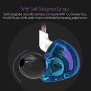KZ ZST Circle Iron In-ear Mega Bass MP3 Dual Unit Earphone without Microphone (Carbon Fiber Black)