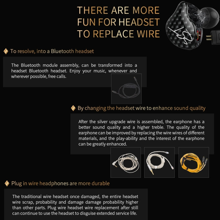 KZ ZST Circle Iron In-ear Mega Bass MP3 Dual Unit Earphone without Microphone (Carbon Fiber Black)