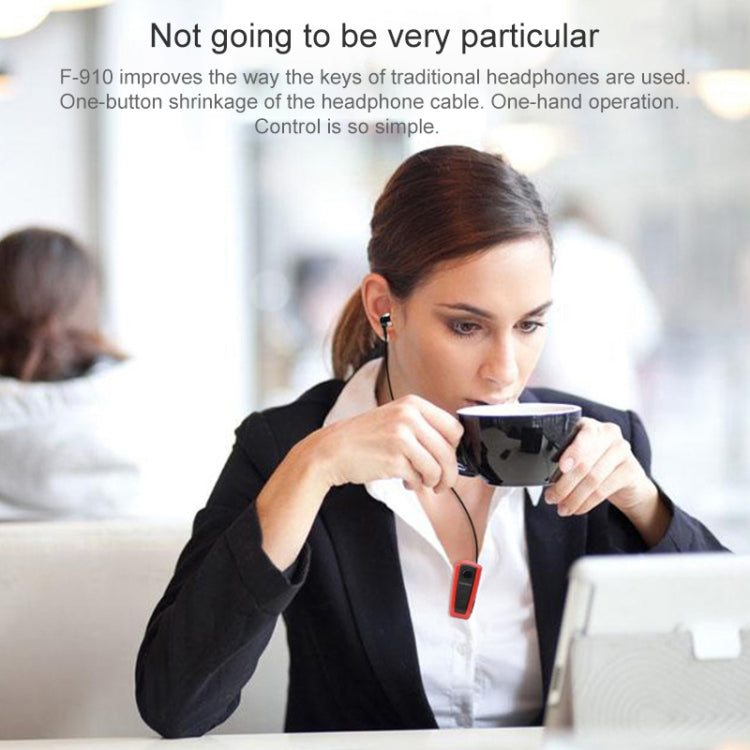 Fineblue F910 CSR4.1 Retractable Cable Caller Vibration Reminder Anti-theft Bluetooth Headset(Black) - free shipping - PMC TechLife - Order now!