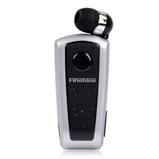 Fineblue F910 CSR4.1 Retractable Cable Caller Vibration Reminder Anti-theft Bluetooth Headset(Silver) - free shipping - PMC Jewellery - Order now!