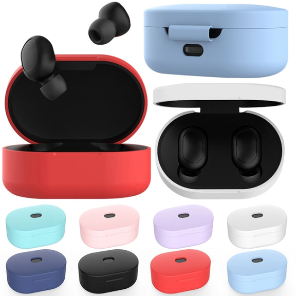 Silicone Charging Box Protective Case for Xiaomi Redmi AirDots / AirDots S / AirDots 2(Red)