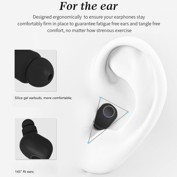 Q1 TWS Bluetooth 5.0 Binaural Stereo Wireless Sports Bluetooth Earphone(Black)