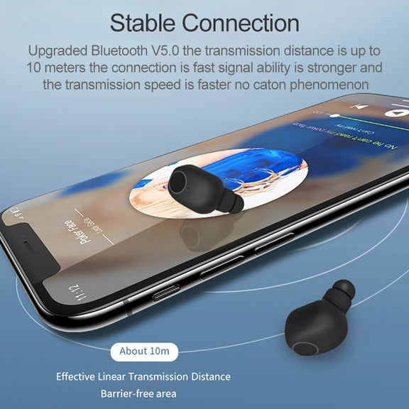 Q1 TWS Bluetooth 5.0 Binaural Stereo Wireless Sports Bluetooth Earphone(White)