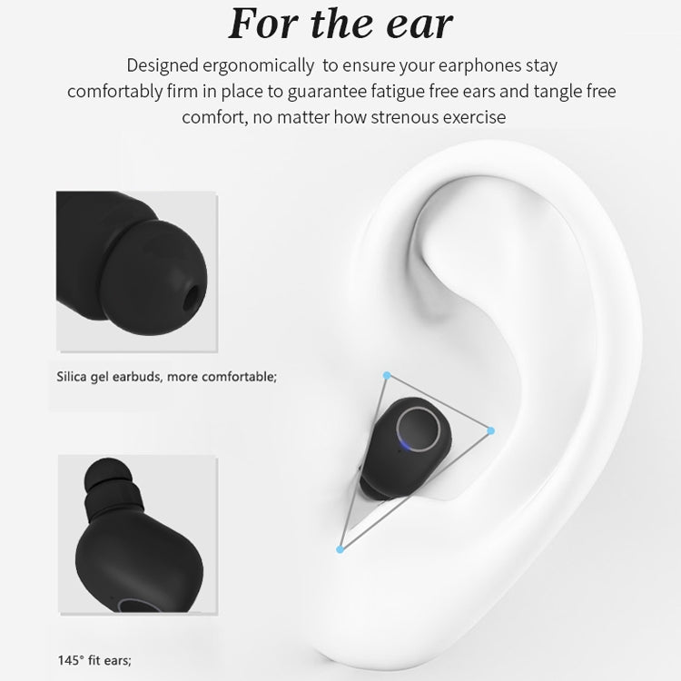 Q1 TWS Bluetooth 5.0 Binaural Stereo Wireless Sports Bluetooth Earphone(White)
