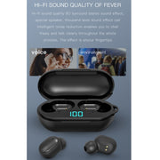 H6 TWS Bluetooth 5.0 Wireless Bluetooth Earphone with Digital Display & Charging Box, Support for Siri & HD Calls