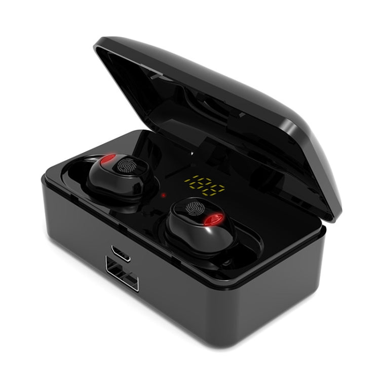 G10 TWS Bluetooth 5.0 Wireless Bluetooth Earphone with Charging Box, Support Digital Display & HD Call & Power Bank(Black) - TWS Earphone by PMC TechLife | Online Shopping South Africa | PMC TechLife