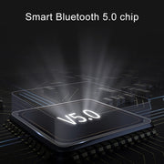 W12 IPX6 Water-resistant Bluetooth 5.0 Touch Wireless Bluetooth Earphone with Charging Box, Support Power Digital Display & Breathing Light Bar & HD Call & Power Bank (Black)