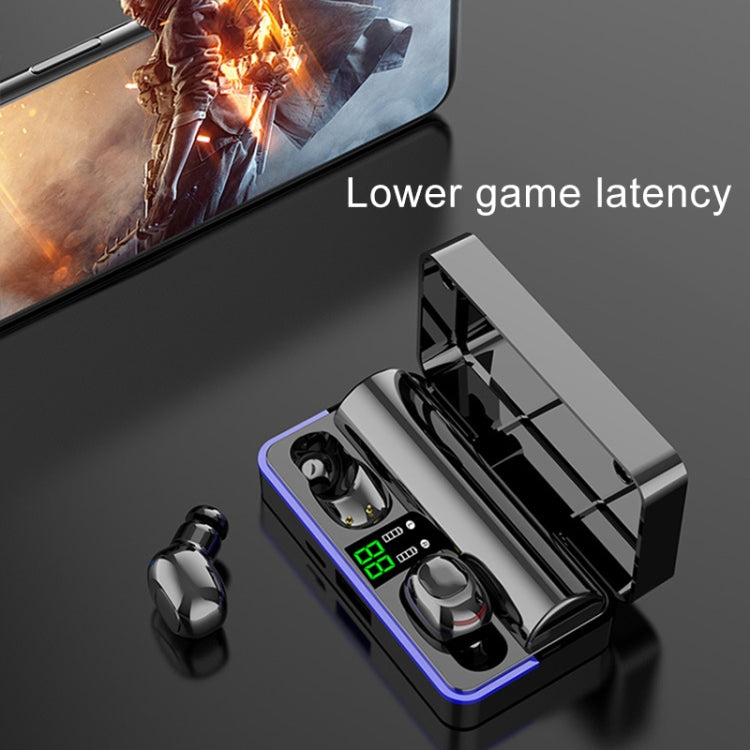 W12 IPX6 Waterproof Bluetooth 5.0 Touch Wireless Bluetooth Earphone with Charging Box, Support Power Digital Display & Breathing Light Bar & HD Call & Power Bank (White) - Bluetooth Earphone by PMC TechLife | Online Shopping South Africa | PMC TechLife