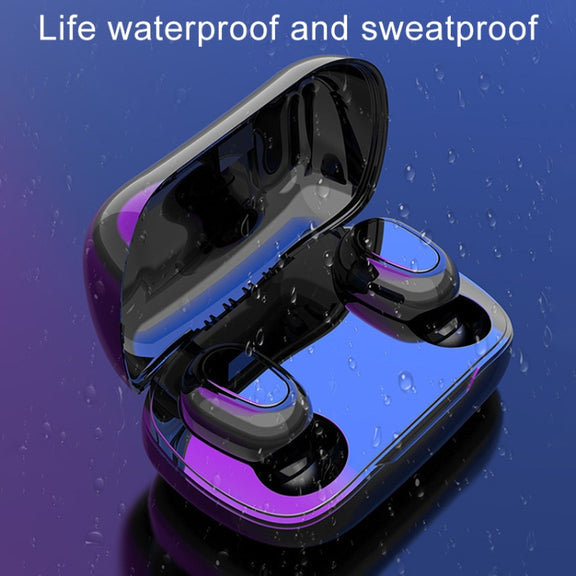 L-21 9D Sound Effects Bluetooth 5.0 Touch Wireless Bluetooth Earphone with Charging Box, Support HD Call (Pink)