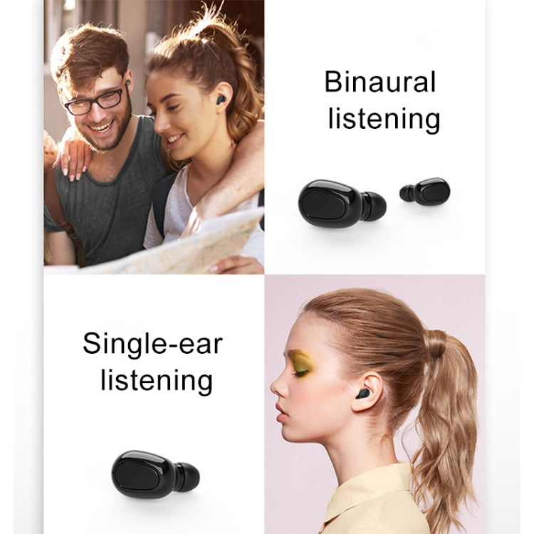 L-21 9D Sound Effects Bluetooth 5.0 Touch Wireless Bluetooth Earphone with Charging Box, Support HD Call (White)