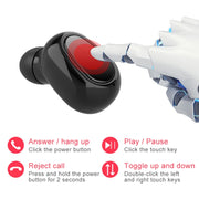 L-21 9D Sound Effects Bluetooth 5.0 Touch Wireless Bluetooth Earphone with Charging Box, Support HD Call (White)