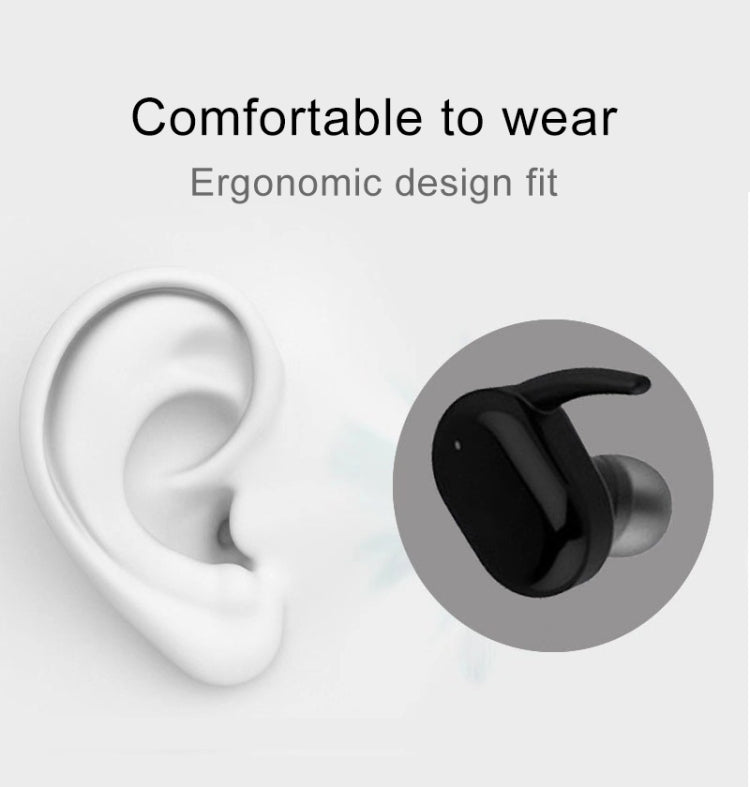 TWS-4 IPX5 Water-resistant Bluetooth 5.0 Touch Wireless Bluetooth Earphone with Charging Box, Support HD Call & Voice Prompts(Black)