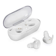 TWS-4 IPX5 Water-resistant Bluetooth 5.0 Touch Wireless Bluetooth Earphone with Charging Box, Support HD Call & Voice Prompts(White)