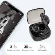 XG-8 TWS Digital Display Touch Bluetooth Earphone with Magnetic Charging Box(Black)