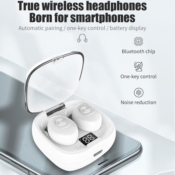 XG-8 TWS Digital Display Touch Bluetooth Earphone with Magnetic Charging Box(Black)