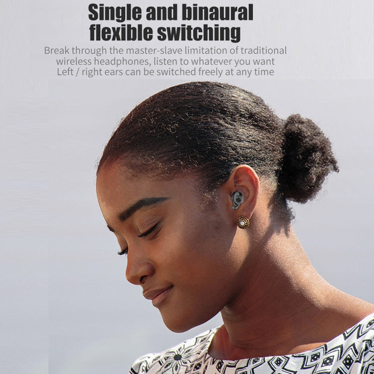 XG-8 TWS Digital Display Touch Bluetooth Earphone with Magnetic Charging Box(White)