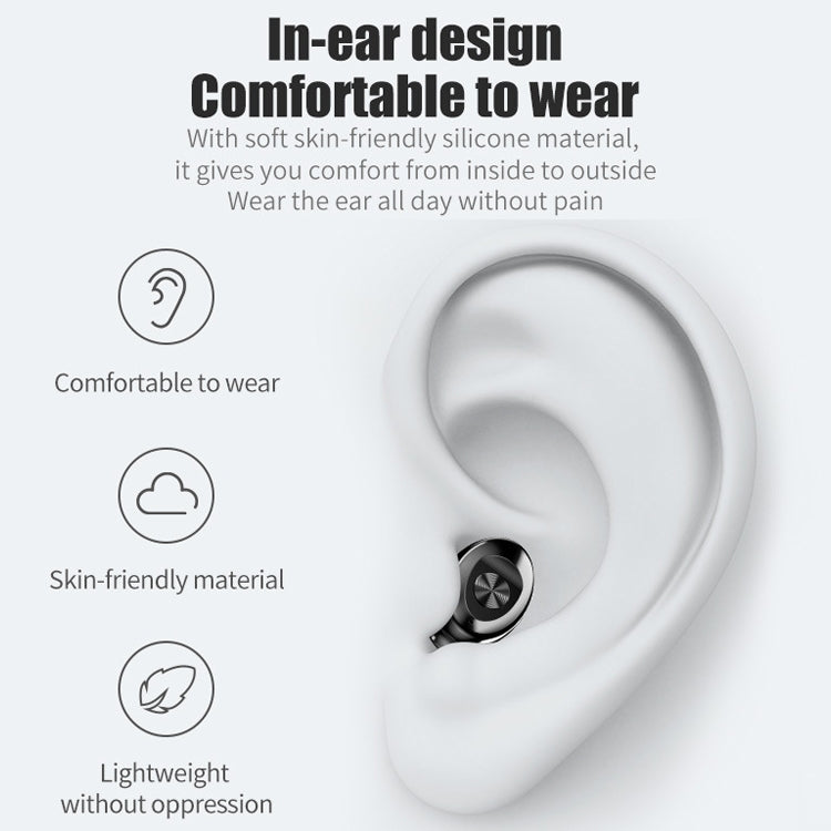 XG-8 TWS Digital Display Touch Bluetooth Earphone with Magnetic Charging Box(White)