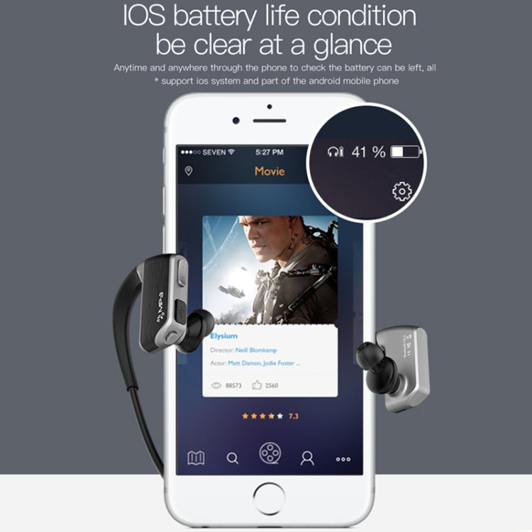 J2 Bluetooth 4.2 Binaural Hanging Type Wireless Sports Bluetooth Earphone, Built-in Memory (Gold)