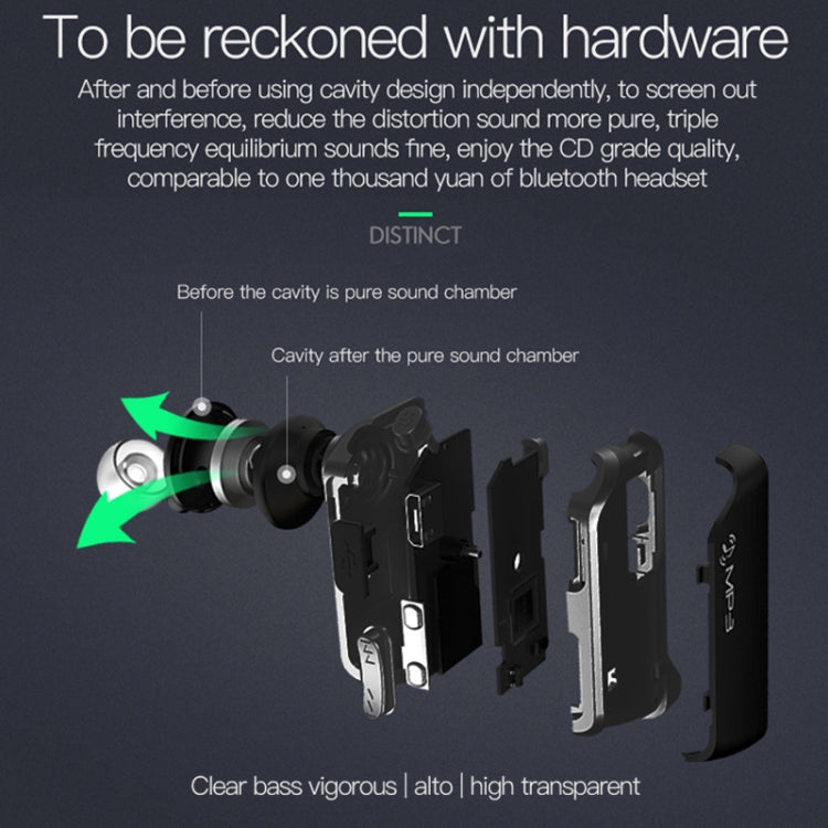 J2 Bluetooth 4.2 Binaural Hanging Type Wireless Sports Bluetooth Earphone, Built-in Memory (Gold)