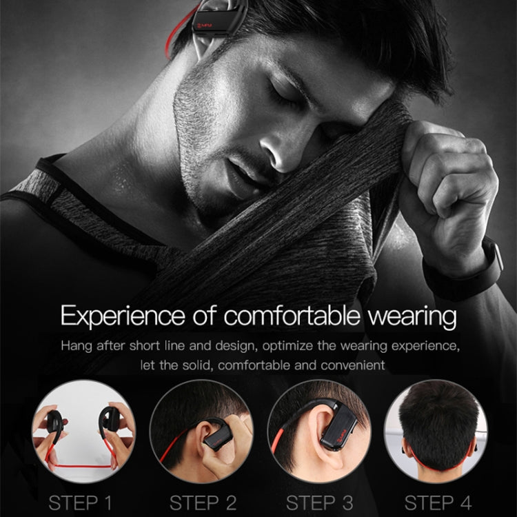 J2 Bluetooth 4.2 Binaural Hanging Type Wireless Sports Bluetooth Earphone, Built-in Memory (Gold)